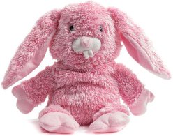 fabdog Bunny Fluffy Tough Squeaky Plush Dog Toy, Pink, Small