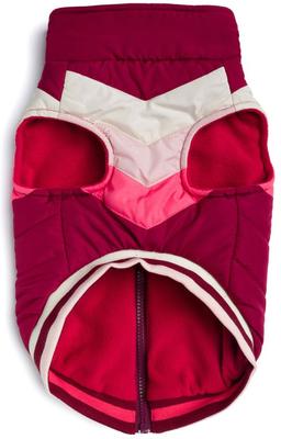Show full view: fabdog Chevron Dog Coat, Burgundy, 20-in slide 3 of 5