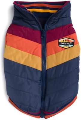 Show full view: fabdog Chevron Dog Coat, Navy, 20-in slide 2 of 4
