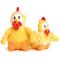 Show in main carousel: fabdog Chicken Fluffy Tough Squeaky Plush Dog Toy, Yellow, Large slide 2 of 5