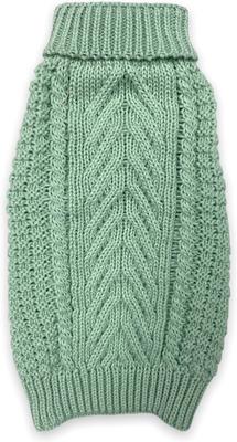 Show full view: fabdog Chunky Turtleneck Solid Dog Sweater, Mint, 24-in slide 2 of 5