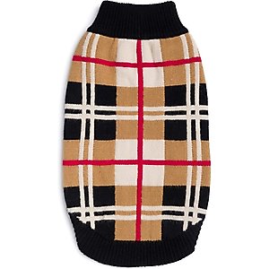 fabdog Classic Plaid Dog Sweater, 22-in
