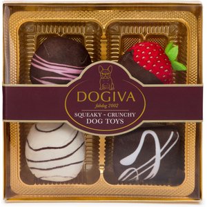 fabdog Dogiva Chocolates Squeaky Plush Dog Toy