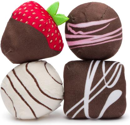 Show full view: fabdog Dogiva Chocolates Squeaky Plush Dog Toy slide 3 of 4