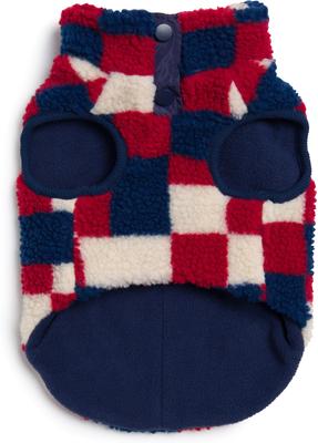 Show full view: fabdog Fab Ski Sherpa Dog Vest, Navy, 18-in slide 3 of 4