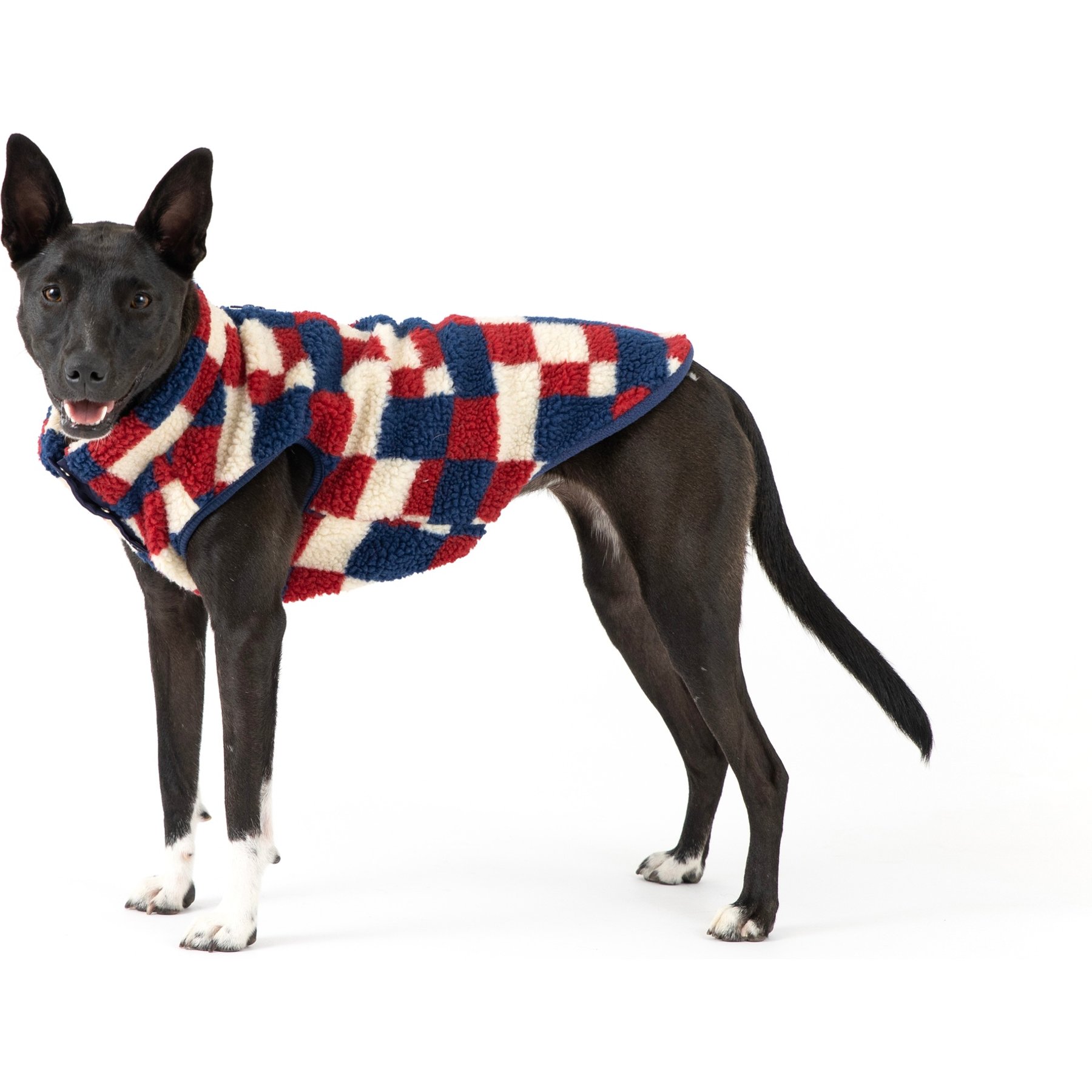 fabdog Fab Ski Sherpa Dog Vest, Navy, 20-in