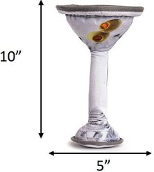 fabdog Fabtough Martini Squeaky Plush Dog Toy, Small  slide 2 of 2