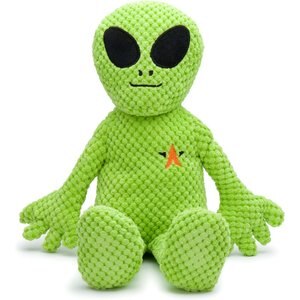 fabdog Floppy Alien Floppy Squeaky Plush Dog Toy, Green, Large