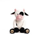 fabdog Floppy Cow Squeaky Plush Dog Toy, Large