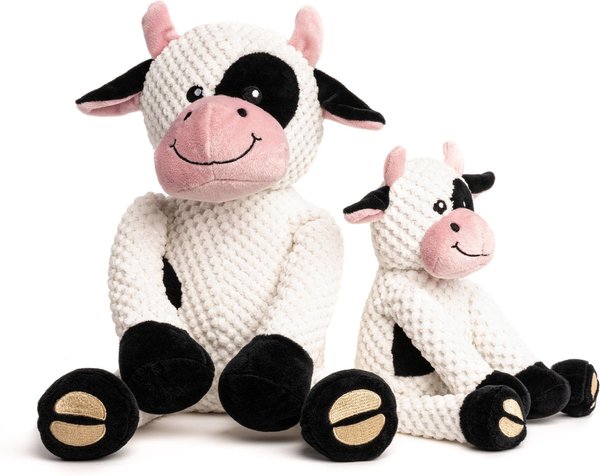 fabdog Floppy Cow Squeaky Plush Dog Toy