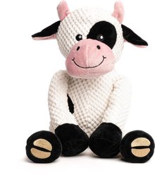 fabdog Floppy Cow Squeaky Plush Dog Toy, Small 
