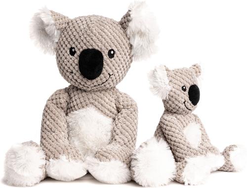 Show full view: fabdog Floppy Koala Squeaky Plush Dog Toy, Gray, Large slide 2 of 5