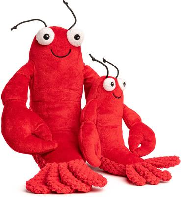 Show full view: fabdog Floppy Lobster Squeaky Plush Dog Toy, Red, Large slide 2 of 4