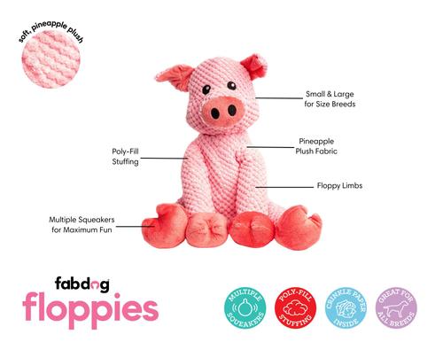 Show full view: fabdog Floppy Lobster Squeaky Plush Dog Toy, Red, Large slide 4 of 4