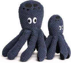 fabdog Floppy Octopus Squeaky Plush Dog Toy, Blue, Large
