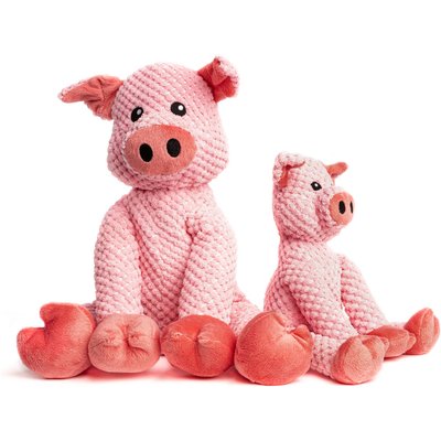 fabdog fabdog Floppy Pig Squeaky Plush Dog Toy, Small
