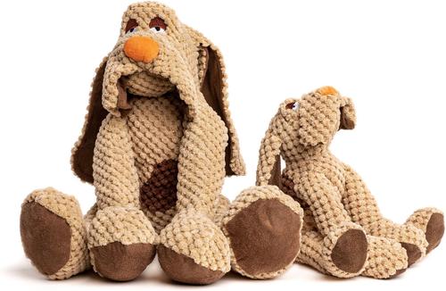 Show full view: fabdog Floppy Squeaky Plush Dog Toy, Beige, Small slide 2 of 4