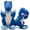 Show in main carousel: fabdog Floppy T-Rex Dinosaur Squeaky Plush Dog Toy, Blue, Small slide 2 of 4