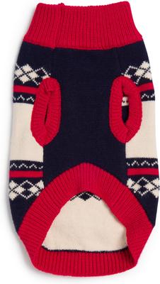 Show full view: fabdog Graphic Apres Dog Sweater, Navy, 20-in slide 2 of 6