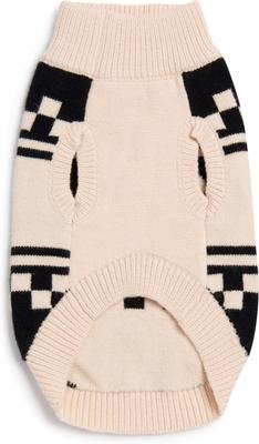 Show full view: fabdog Graphic Mini Check Dog Sweater, Black, 10-in slide 3 of 4