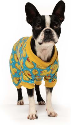 Show full view: fabdog Graphic Rubber Ducky Dog Pajamas, Multi-color, 12-in slide 4 of 6