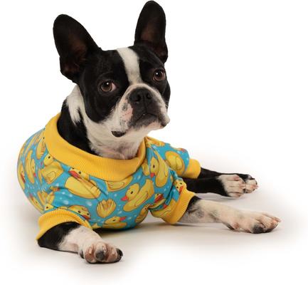 Show full view: fabdog Graphic Rubber Ducky Dog Pajamas, Multi-color, 8-in slide 4 of 7