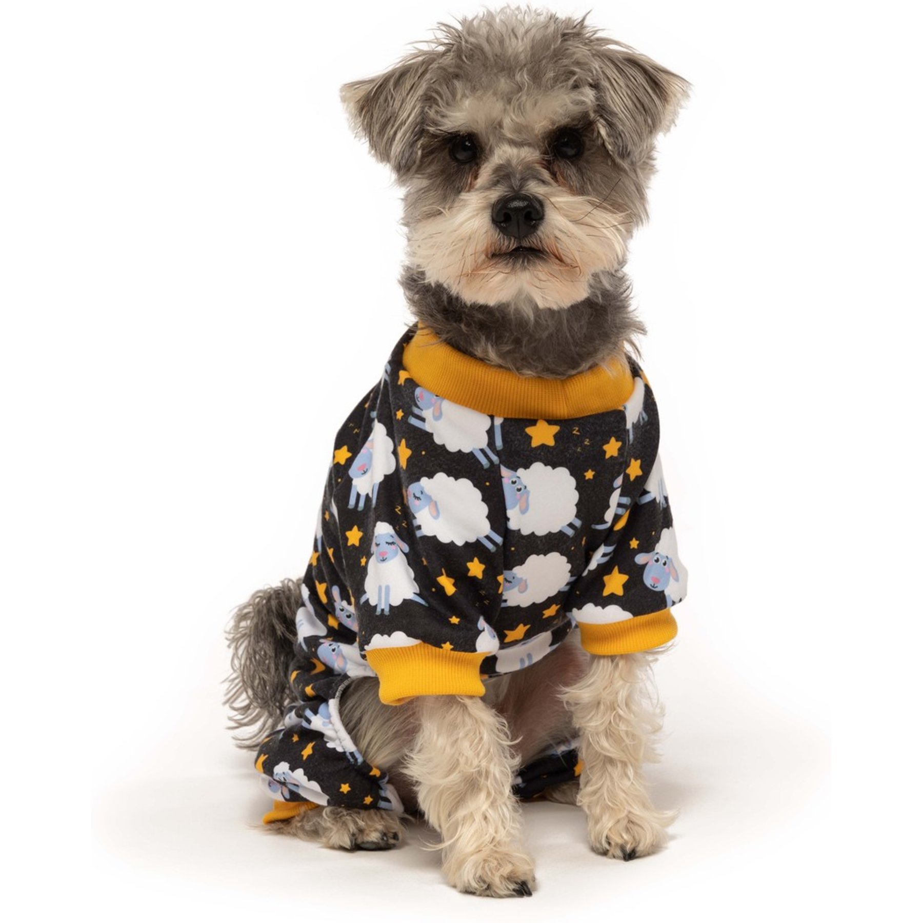 fabdog Graphic Sleepy Sheep Dog Pajamas, Multi-color, 24-in