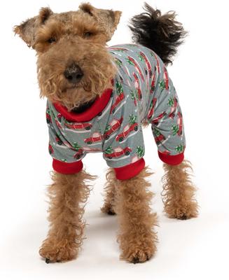 Show full view: fabdog Graphic X-MAS Truck Dog Pajamas, Multi-color, 10-in slide 2 of 6