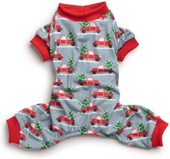 fabdog Graphic X-MAS Truck Dog Pajamas, Multi-color, 20-in