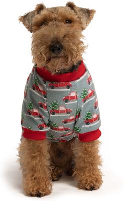 Show full view: fabdog Graphic X-MAS Truck Dog Pajamas, Multi-color, 20-in slide 4 of 6