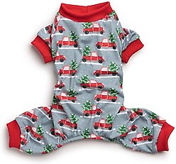 fabdog Graphic X-MAS Truck Dog Pajamas, Multi-color, 22-in