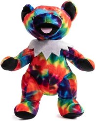 fabdog Grateful Dead Tie Dye Dancing Bear Squeaky Plush Dog Toy, Small