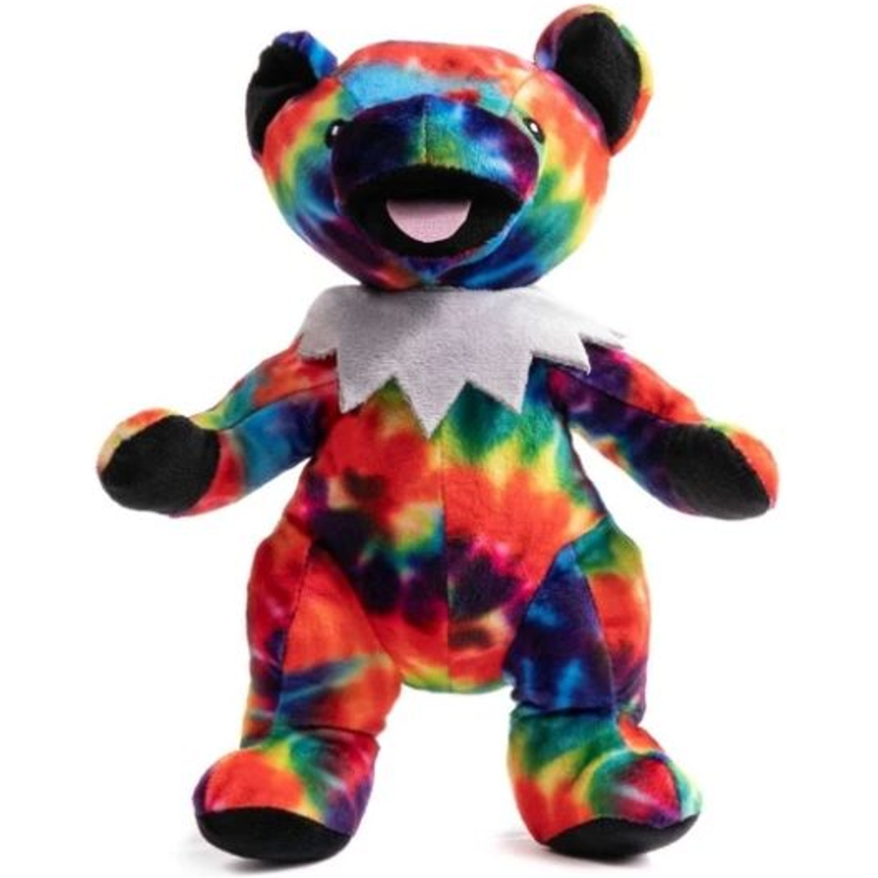 fabdog Grateful Dead Tie Dye Dancing Bear Squeaky Plush Dog Toy, Small
