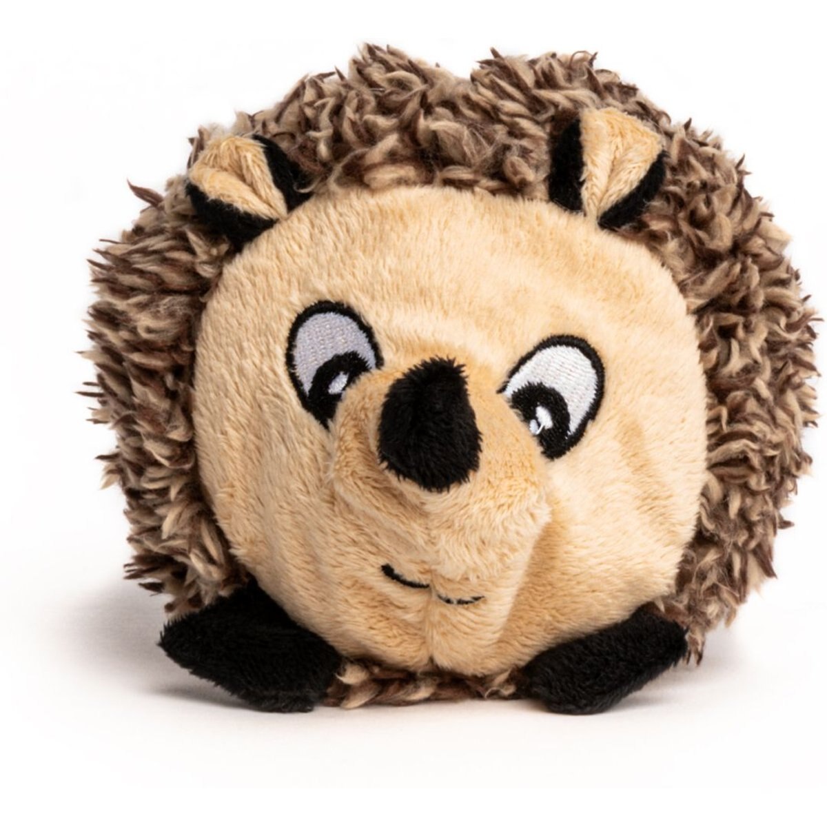 fabdog Hedgehog Faball Squeaky Stuffing-Free Dog Toy, Brown, Small