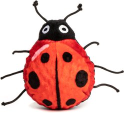 fabdog Lady Bug Faball Squeaky Stuffing-Free Dog Toy, Red, Large