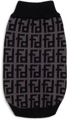 fabdog Monogram Graphic Dog Sweater, Black, 18-in slide 2 of 3