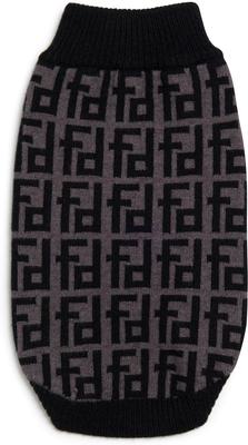 Show full view: fabdog Monogram Graphic Dog Sweater, Black, 18-in slide 2 of 3