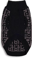 fabdog Monogram Graphic Dog Sweater, Black, 24-in slide 2 of 3