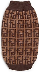 fabdog Monogram Graphic Dog Sweater, Brown, 14-in slide 2 of 3