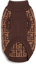 fabdog Monogram Graphic Dog Sweater, Brown, 24-in slide 2 of 3