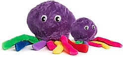 fabdog Octopus Faball Squeaky Stuffing-Free Dog Toy, Purple, Large slide 2 of 4