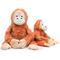 Show in main carousel: fabdog Orangutan Fluffy Tough Squeaky Plush Dog Toy, Orange, Large slide 3 of 4