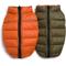 Show in main carousel: fabdog Pack N' Go Reversible Solid Dog Puffer Coat, Olive/Orange, 10-in slide 1 of 4