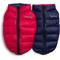 Show in main carousel: fabdog Pack N' Go Reversible Solid Dog Puffer Coat, Red/Navy, 12-in slide 1 of 4