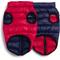 Show in main carousel: fabdog Pack N' Go Reversible Solid Dog Puffer Coat, Red/Navy, 20-in slide 2 of 4