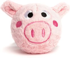 fabdog Pig Faball Squeaky Stuffing-Free Dog Toy, Pink, Large