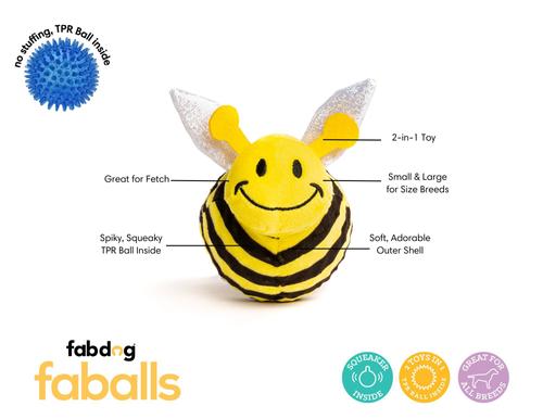 Show full view: fabdog Pig Faball Squeaky Stuffing-Free Dog Toy, Pink, Small slide 4 of 5