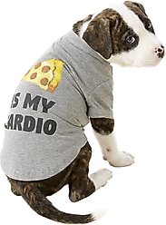 fabdog "Pizza Is My Cardio" Dog & Cat T-Shirt, 12-in