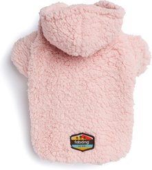 fabdog Sherpa Solid Dog Hoodie, Blush Pink, 14-in