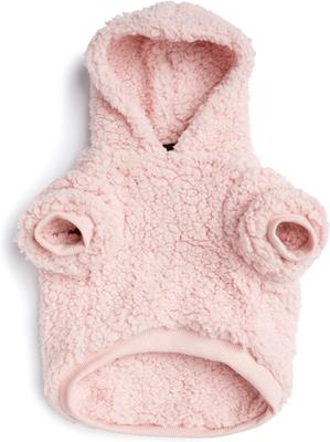 Show full view: fabdog Sherpa Solid Dog Hoodie, Blush Pink, 22-in slide 2 of 3